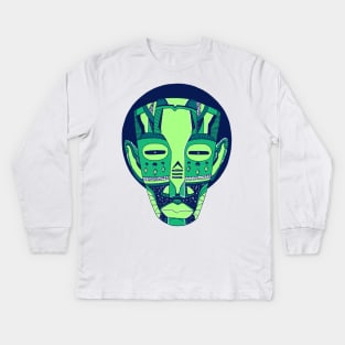 Ngreen African Mask No 3 Kids Long Sleeve T-Shirt